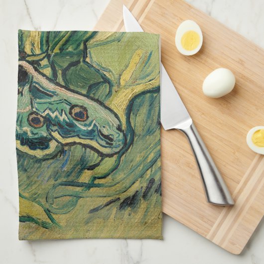 Vincent van Gogh - Reuzenpauw Theedoek (Quarter Fold)