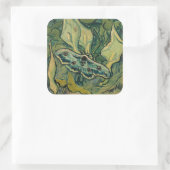 Vincent van Gogh - Reuzenpauw Vierkante Sticker (Tas)