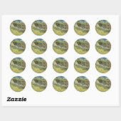 Vincent van Gogh - Rieten Huizen Ronde Sticker (Vel)