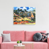 Vincent Van Gogh - Rieten Huizen Te Cordeville Canvas Afdruk (Insitu (Woonkamer))