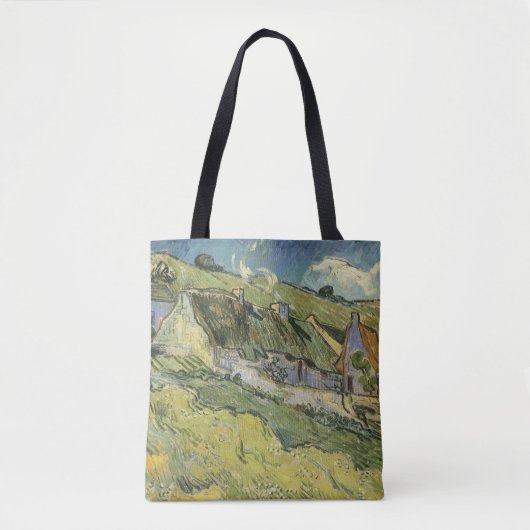 Vincent van Gogh - Rieten Huizen Tote Bag (Voorkant)