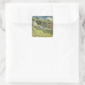 Vincent van Gogh - Rieten Huizen Vierkante Sticker (Tas)