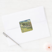 Vincent van Gogh - Rieten Huizen Vierkante Sticker (Envelop)