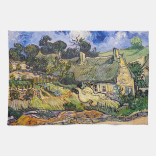 Vincent Van Gogh - Rietgedekte Huizen bij Cordevil Theedoek