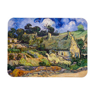 Vincent Van Gogh - Rietgedekte huizen in Cordevill Magneet