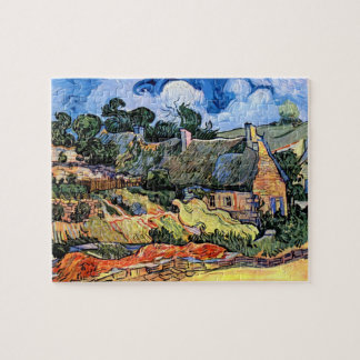 Vincent Van Gogh - Rietgedekte Huizen te Cordevill Legpuzzel