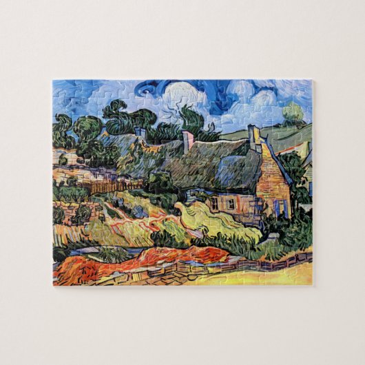 Vincent Van Gogh - Rietgedekte Huizen te Cordevill Legpuzzel (Horizontaal)