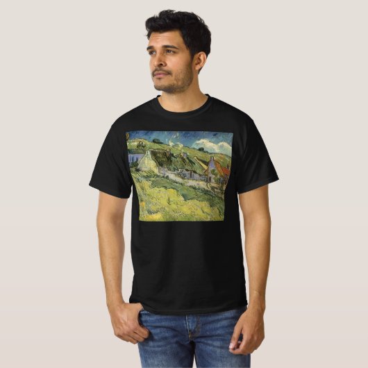 Vincent van Gogh - Rijtjeshuisjes T-shirt (Voorkant volledig)