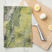 Vincent van Gogh - Rijtjeshuisjes Theedoek (Quarter Fold)