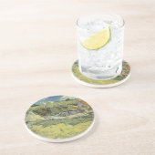 Vincent van Gogh - Rijtjeshuisjes Zandsteen Onderzetter (Zijkant)