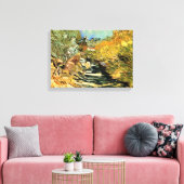 Vincent van Gogh Road in Saint-Remy, Vrouw Figuur Canvas Afdruk (Insitu (Woonkamer))