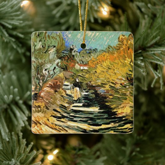 Vincent van Gogh Road in Saint-Remy, Vrouw Figuur Keramisch Ornament (Boom)