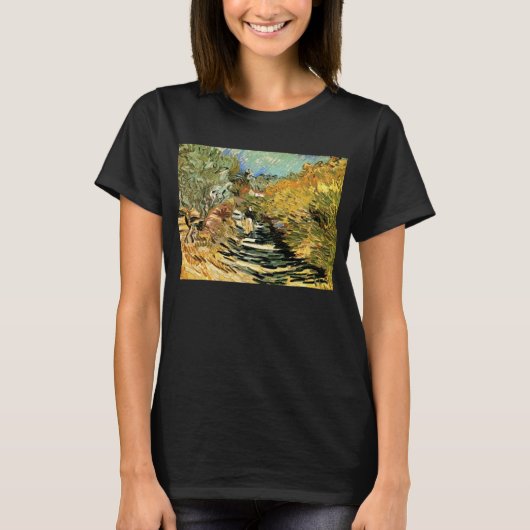 Vincent van Gogh Road in Saint-Remy, Vrouw Figuur T-shirt (Voorkant)