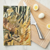 Vincent van Gogh Road in Saint-Remy, Vrouw Figuur Theedoek (Quarter Fold)