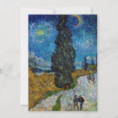 Vincent van Gogh - Road met Cypress en Star Bedankkaart (Voorkant)