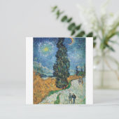 Vincent Van Gogh - Road met Cypress en Star Feestdagenkaart (Staand voorkant)