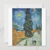 Vincent Van Gogh - Road met Cypress en Star Feestdagenkaart (Voorkant)