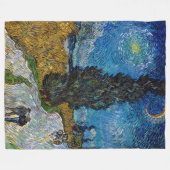 Vincent van Gogh - Road met Cypress en Star Fleece Deken (Voorkant (Horizontaal))