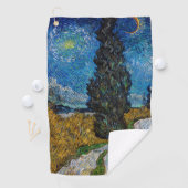 Vincent van Gogh - Road met Cypress en Star Golfhanddoek (Insitu)