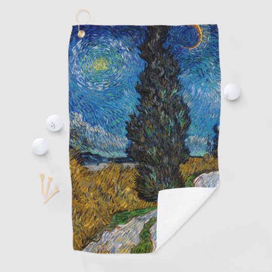 Vincent van Gogh - Road met Cypress en Star Golfhanddoek (Insitu)