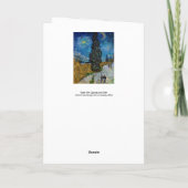 Vincent van Gogh - Road met Cypress en Star Kaart (Achterkant)