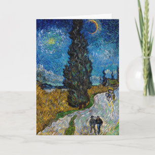 Vincent van Gogh - Road met Cypress en Star Kaart