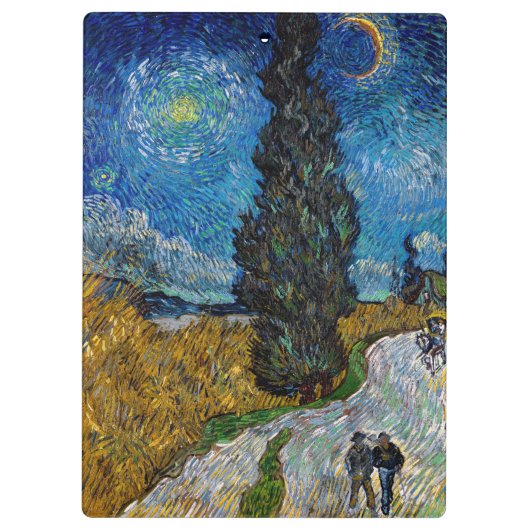 Vincent van Gogh - Road met Cypress en Star Klembord (Achterkant)