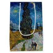 Vincent van Gogh - Road met Cypress en Star Medium Cadeauzakje (Achterkant)