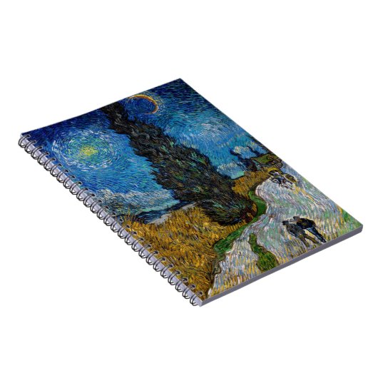 Vincent van Gogh - Road met Cypress en Star Notitieboek (Rechterzijde)