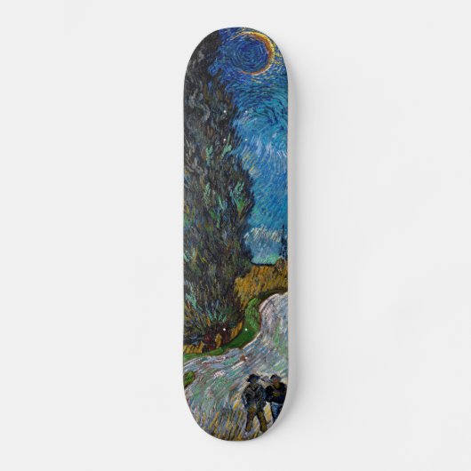 Vincent van Gogh - Road met Cypress en Star Persoonlijk Skateboard (Voorkant)