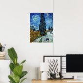 Vincent van Gogh Road met Cypress en Star Poster (Thuiskantoor)