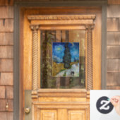 Vincent van Gogh - Road met Cypress en Star Raamsticker (Huis Deur)