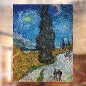 Vincent van Gogh - Road met Cypress en Star Raamsticker (Vel 2)