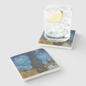 Vincent van Gogh - Road met Cypress en Star Stenen Onderzetter (Zijkant)