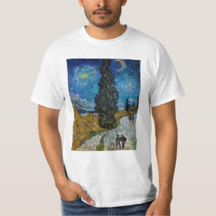 Vincent van Gogh - Road met Cypress en Star T-shirt