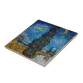 Vincent van Gogh - Road met Cypress en Star Tegeltje (Zijkant)