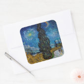 Vincent van Gogh - Road met Cypress en Star Vierkante Sticker (Envelop)