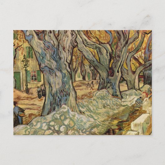 Vincent van Gogh - Road Workers Briefkaart (Voorkant)