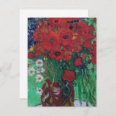 Vincent Van Gogh - Rode Klaprozen en Madeliefjes Bedankkaart (Voorkant / Achterkant)