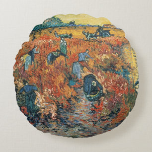 Vincent van Gogh   Rode wijngaarden in Arles, 1888 Rond Kussen