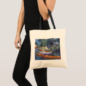 Vincent Van Gogh - Roeiboten op de oevers van de O Tote Bag (Voorkant (product))