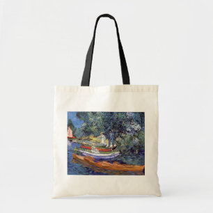 Vincent Van Gogh - Roeiboten op de oevers van de O Tote Bag