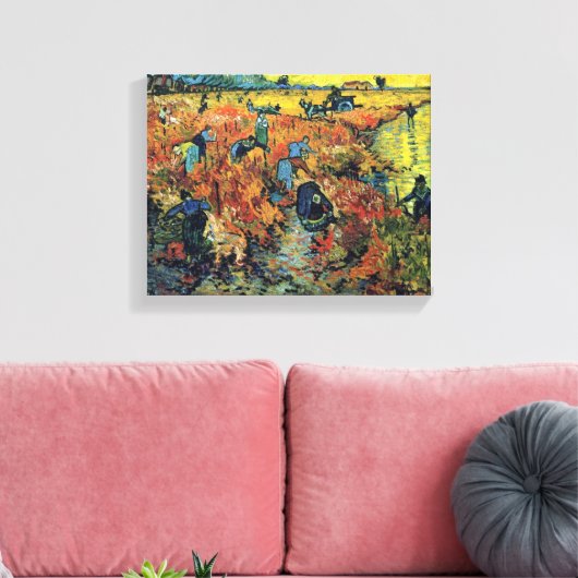 Vincent van Gogh - Roodwijngaard bij Arles Paintin Canvas Afdruk (Insitu (Woonkamer))