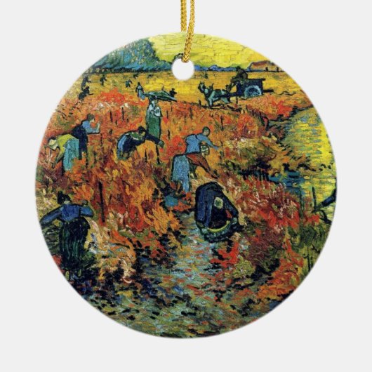 Vincent van Gogh - Roodwijngaard bij Arles Paintin Keramisch Ornament (Voorkant)