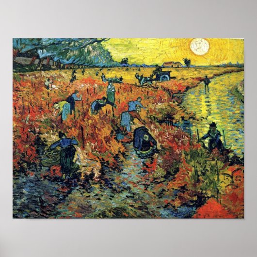 Vincent van Gogh - Roodwijngaard bij Arles Paintin Poster (Voorkant)