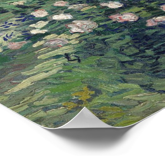 Vincent Van Gogh - Rosebush in Blossom Poster (Hoek)