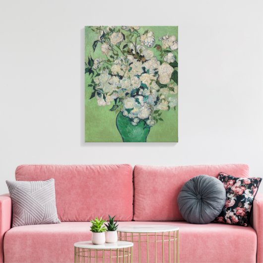 Vincent van Gogh Roses Canvas Afdruk (Insitu (Woonkamer))