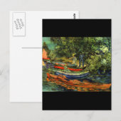 Vincent Van Gogh Rowing Boats Briefkaart (Voorkant / Achterkant)