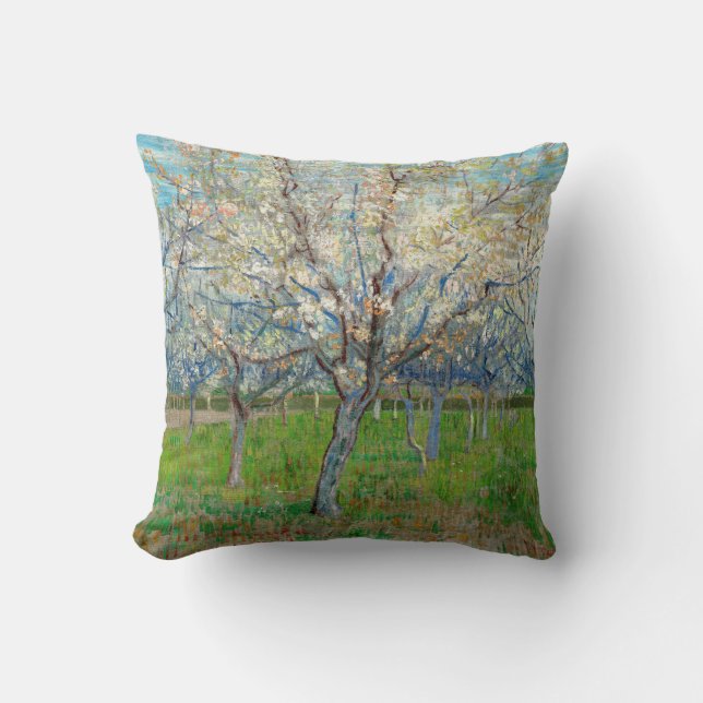 Vincent van Gogh - Roze Boomgaard Kussen (Voorkant)