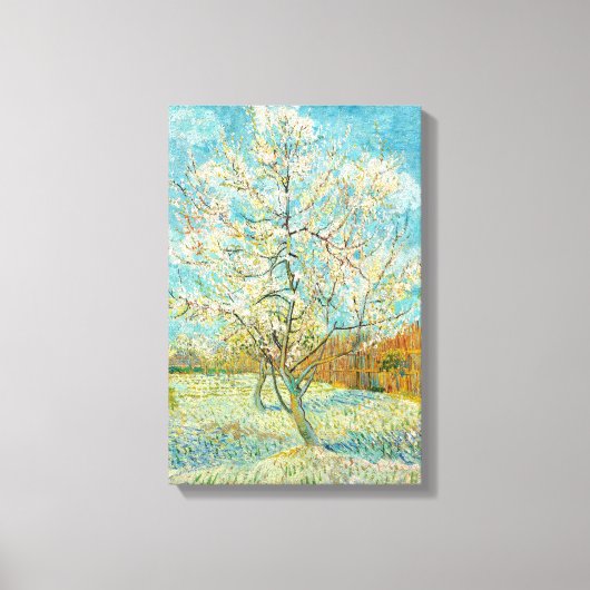 Vincent van Gogh - Roze Perenboom in Bloei Canvas Afdruk (Voorkant)